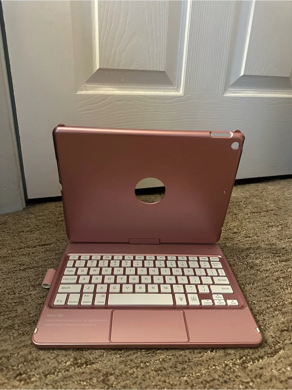 Rose Gold ipad Keyboard Case with Trackpad - Compatible Bluetooth Keyboard